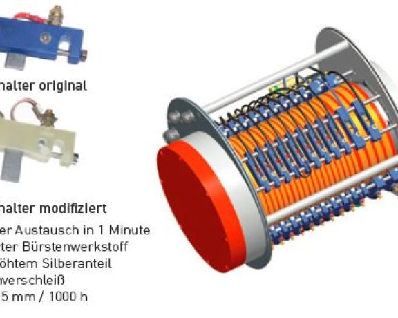 Kohlebürstenhalter ASR EVO I/II + PRVS für NM72c / NM82 / V82 / NM80 / NM92