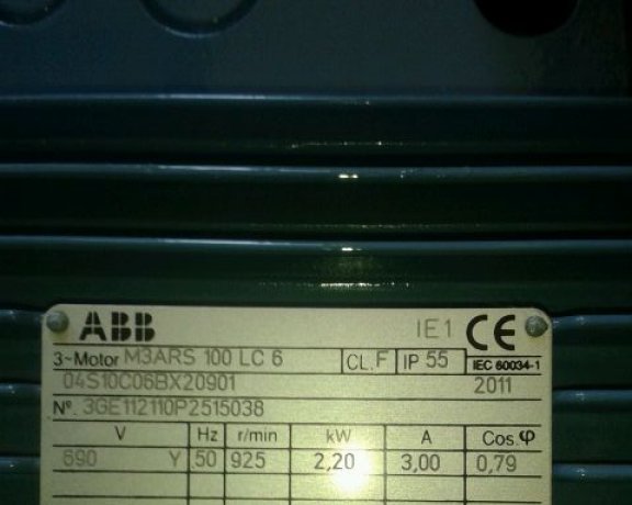Motor ABB M2ARS 100LC-6 925rpm 2.2Kw 3A a 690v 50Hz <a href="/wind-turbine-brands/gamesa-wind-turbine-parts-repairs" hreflang="en">Gamesa</a> P393074 (2) Motor ABB M2ARS 100LC-6 925rpm 2.2Kw 3A a 690v 50Hz <a href="/wind-turbine-brands/gamesa-wind-turbine-parts-repairs" hreflang="en">Gamesa</a> P393074 (2)