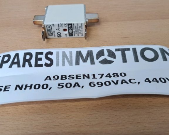 FUSE NH00, 50A, 690VAC, 440VDC <a href="/wind-turbine-brands/siemens-wind-turbine-parts-repairs" hreflang="en">Siemens</a> A9BSEN17480 