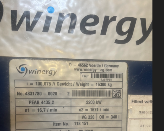 Gearbox V80 Winergy <a href="/manufacturers/winergy" hreflang="en">Winergy</a> PEAB 4435.2 (1) Gearbox V80 Winergy <a href="/manufacturers/winergy" hreflang="en">Winergy</a> PEAB 4435.2 (1)
