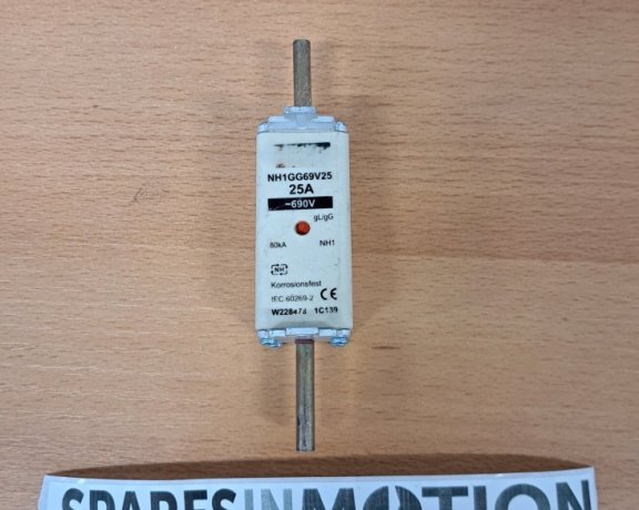 FUSE 25A, NH1, 690V, 80KA <a href="/wind-turbine-brands/siemens-wind-turbine-parts-repairs" hreflang="en">Siemens</a> A9BSEN18148 