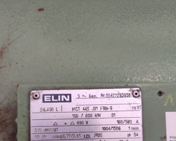 Elin Generator NM43/600_nameplate
