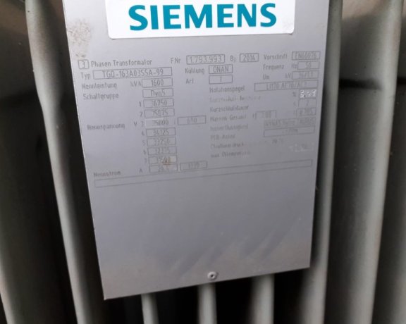 1.600kVA Siemens Transformer 35000/690