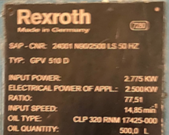 Gearbox / drive train for Nordex N90 BETA <a href="/wind-turbine-brands/nordex-wind-turbine-parts-repairs" hreflang="en">Nordex</a> <a href="/manufacturers/rexroth" hreflang="und">Rexroth</a> GPV 510 D Gearbox / drive train for Nordex N90 BETA <a href="/wind-turbine-brands/nordex-wind-turbine-parts-repairs" hreflang="en">Nordex</a> <a href="/manufacturers/rexroth" hreflang="und">Rexroth</a> GPV 510 D