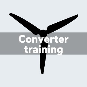Converter training wind farm